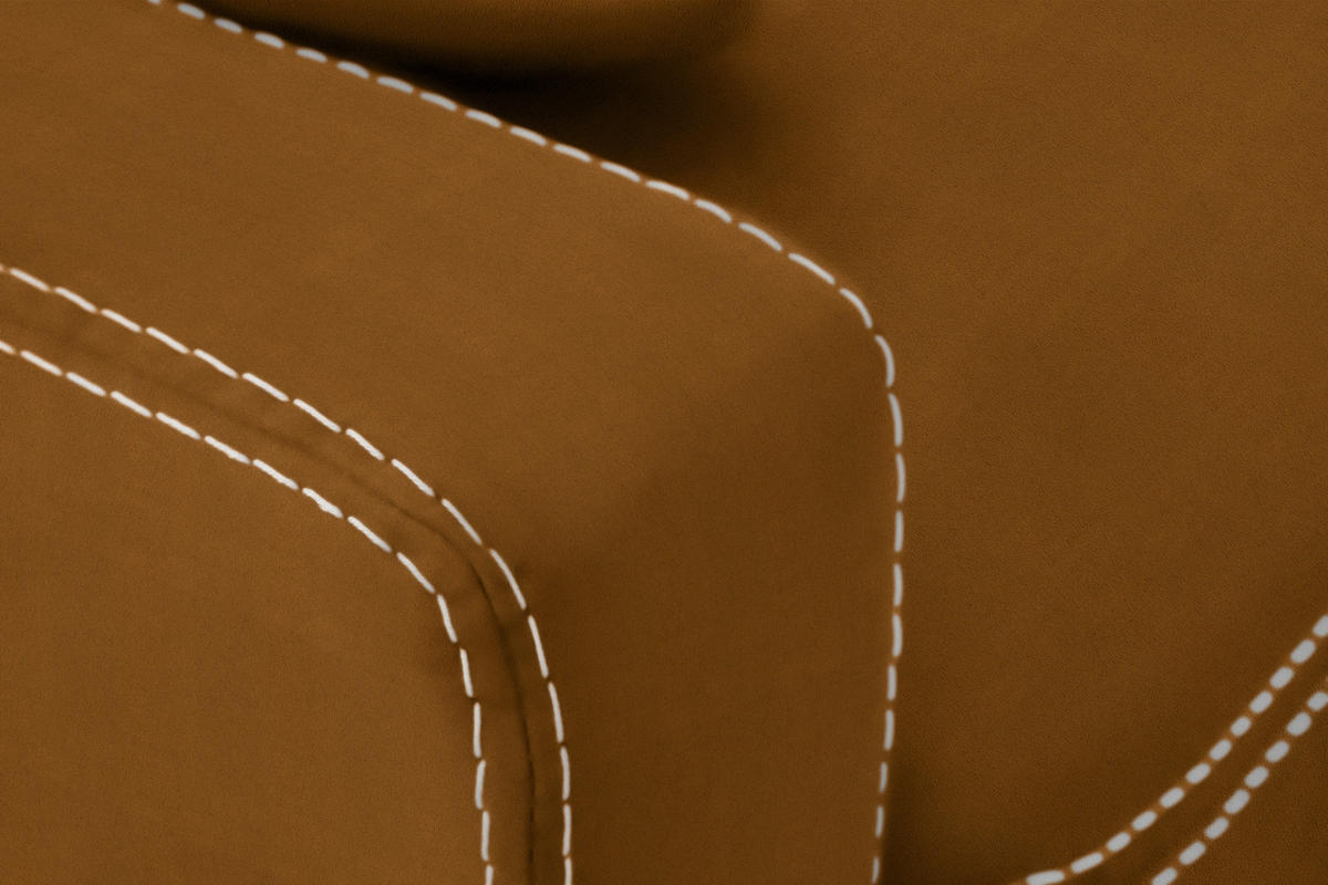 ECKSOFA in Mikrofaser Goldfarben  - Chromfarben/Beige, Design, Textil/Metall (229/200cm) - Pure Home Lifestyle