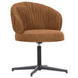 STUHL - Rostfarben/Schwarz, Design, Textil/Metall (63/82/65cm) - Novel