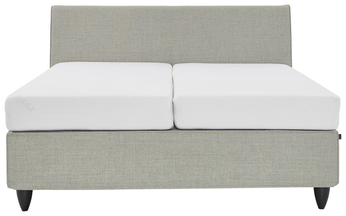 BOXSPRINGBETT 200/200 cm  in Grau  - Schwarz/Grau, Design, Holzwerkstoff/Kunststoff (200/200cm) - RUF Betten