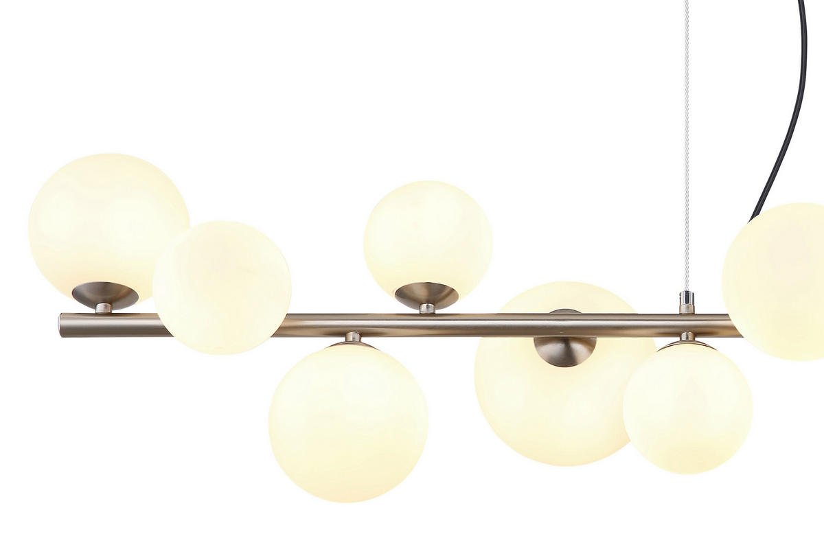LED-HÄNGELEUCHTE  120/34,5 cm   - Transparent/Opal, Design, Glas/Kunststoff (120/34,5cm) - Globo
