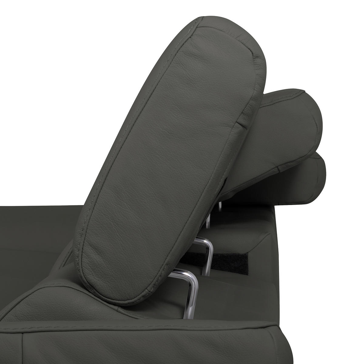 ECKSOFA  in Lederlook Echtleder Anthrazit  179/252 cm  - Anthrazit/Schwarz, Design, Leder/Textil (179/252cm) - Livetastic
