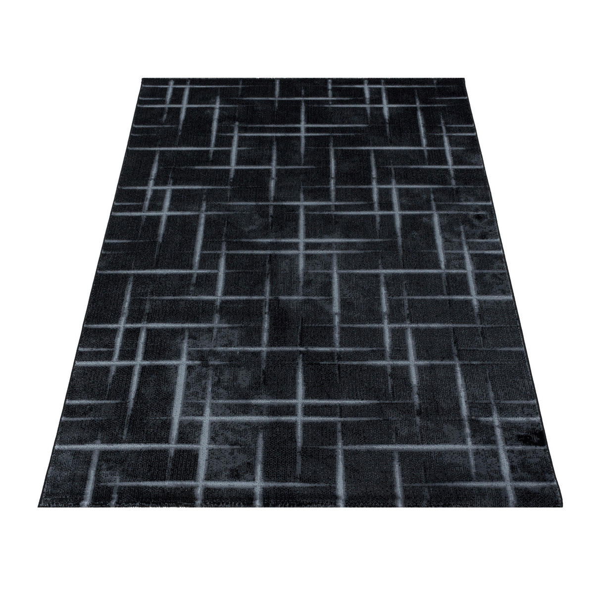 VÄVD MATTA 120/170 cm Costa 3521 Black  - svart, Design, textil (120/170cm)