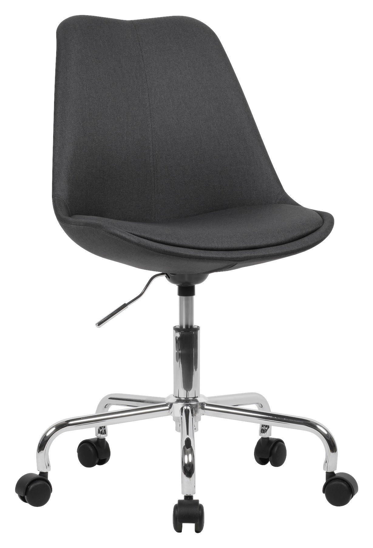 OTOČNÁ ŽIDLE, tkaná látka, černá - barvy stříbra/černá, Moderní, kov/textil (65/84/65cm) - MID.YOU