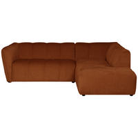 ECKSOFA LIVOLI in Chenille Rostfarben  230/218 cm  - Rostfarben/Schwarz, Design, Textil (230/218cm) - MID.YOU