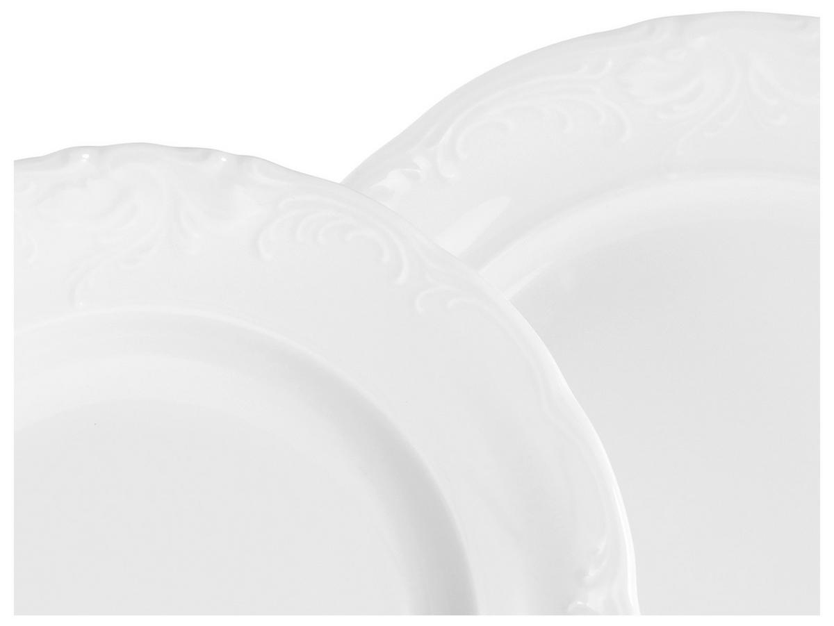 TAFELSERVICE Weiß Frederike weiss 12-teilig  - Weiß, Basics, Keramik - Creatable