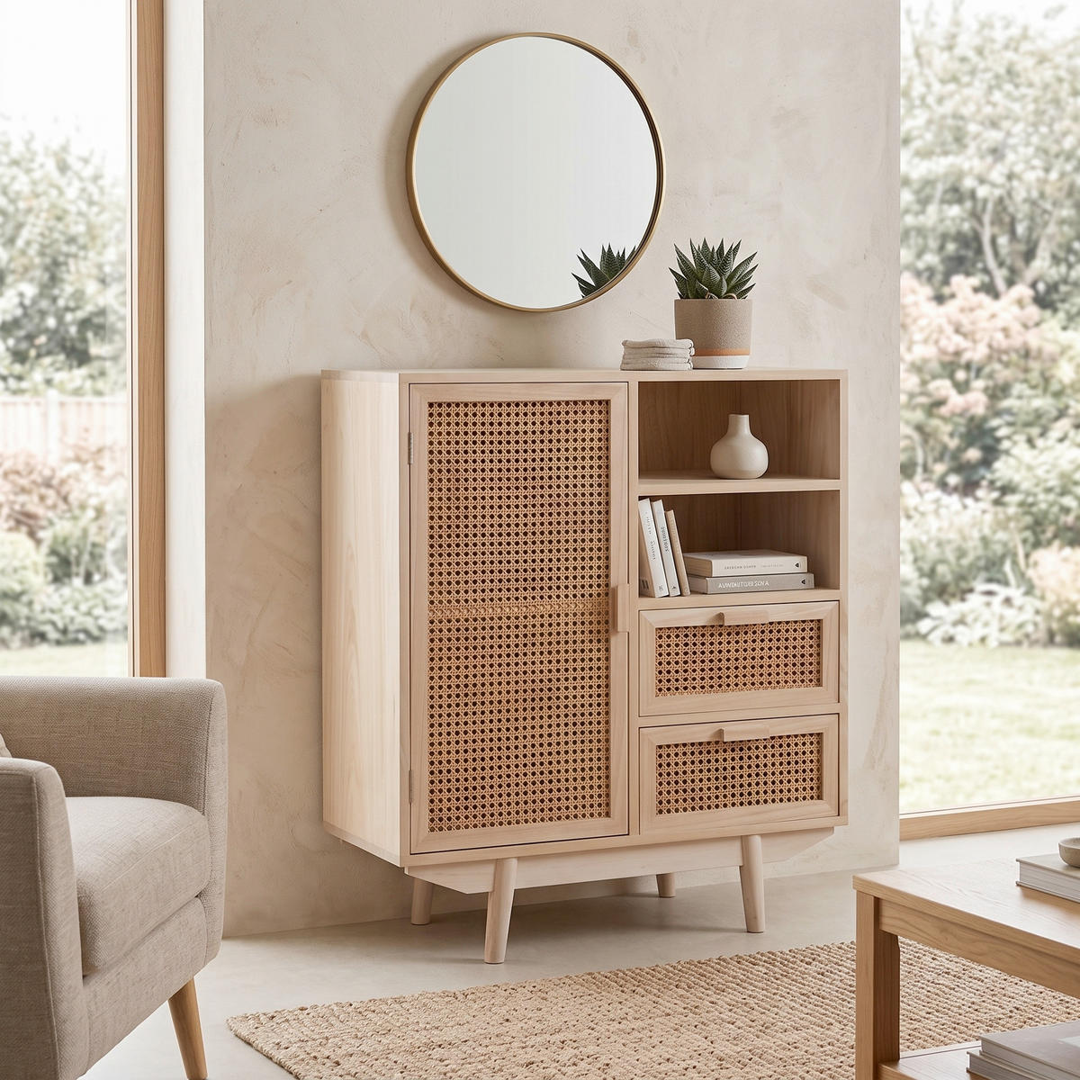 SIDEBOARD  70/85/36 cm 2 låda(or)  - naturfärgad, Design, trämaterial/trä (70/85/36cm) - Livetastic