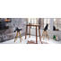 BARHOCKER Lederlook Eichefarben, Schwarz - Eichefarben/Schwarz, Design, Holz/Kunststoff (48/112/56cm) - Carryhome