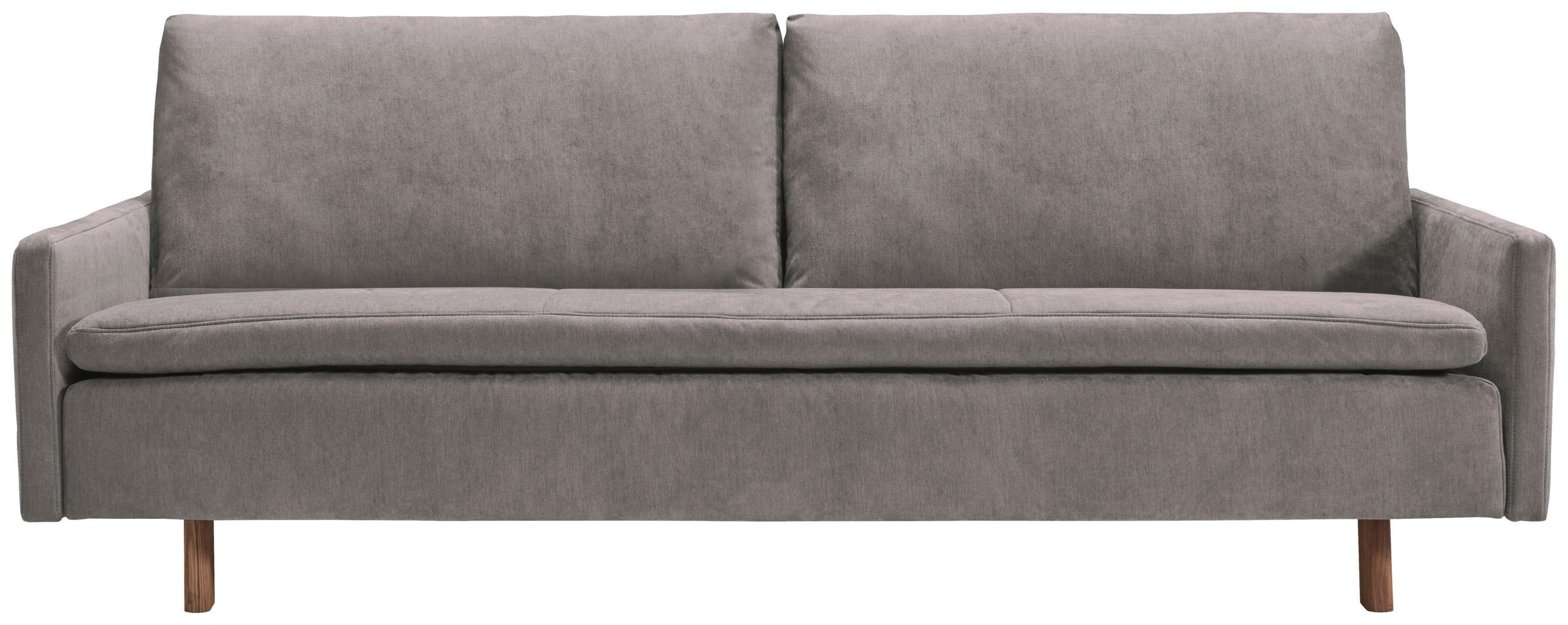 SCHLAFSOFA Flachgewebe Greige  - Greige/Eichefarben, KONVENTIONELL, Holz/Textil (220/85/98cm) - Carryhome