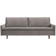 SCHLAFSOFA Flachgewebe Greige  - Greige/Eichefarben, KONVENTIONELL, Holz/Textil (220/85/98cm) - Carryhome