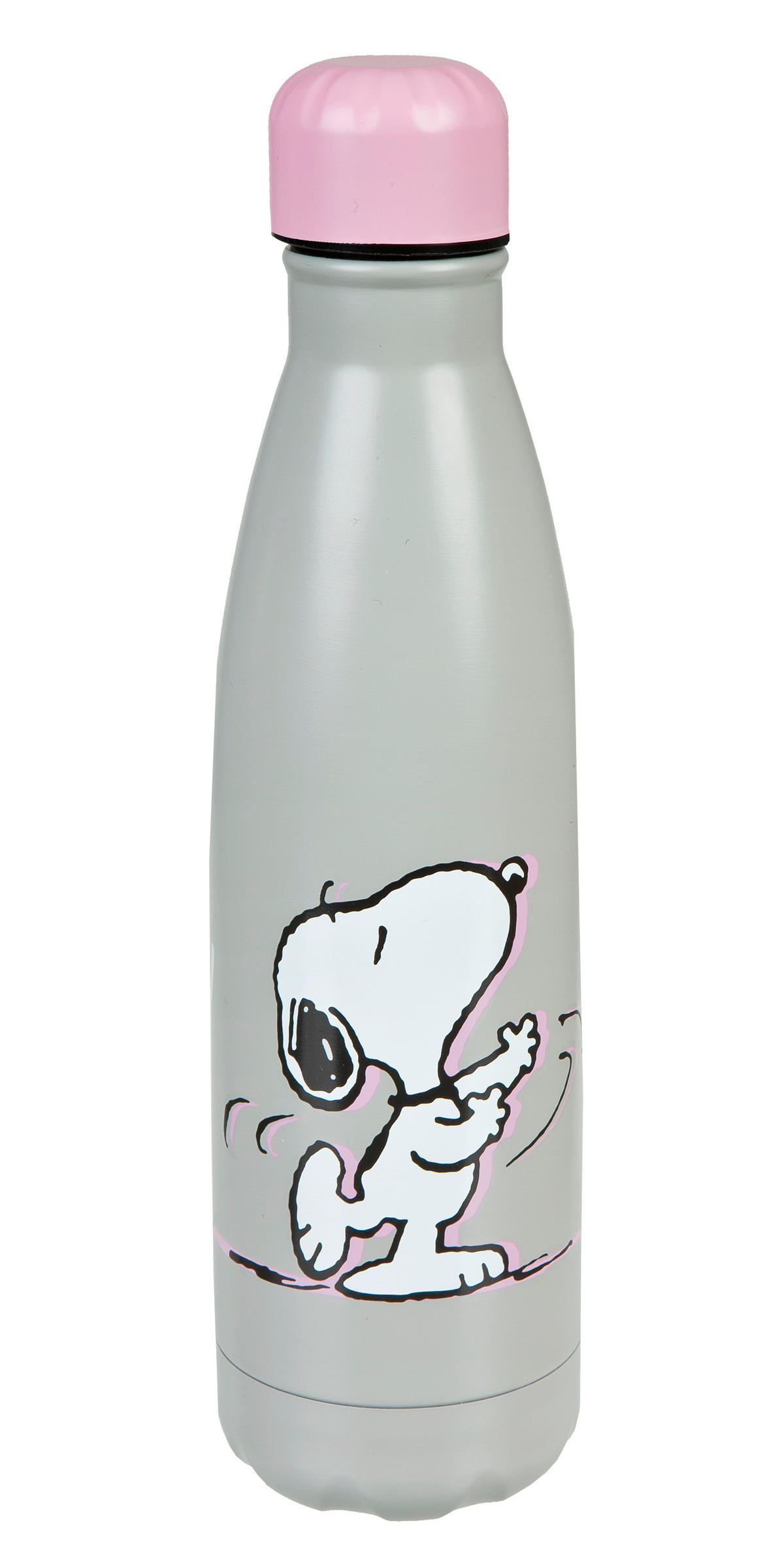 ISOLIERFLASCHE Peanuts 0,5 L  - Hellrosa/Hellgrau, Basics, Metall (7/26,5/7cm)