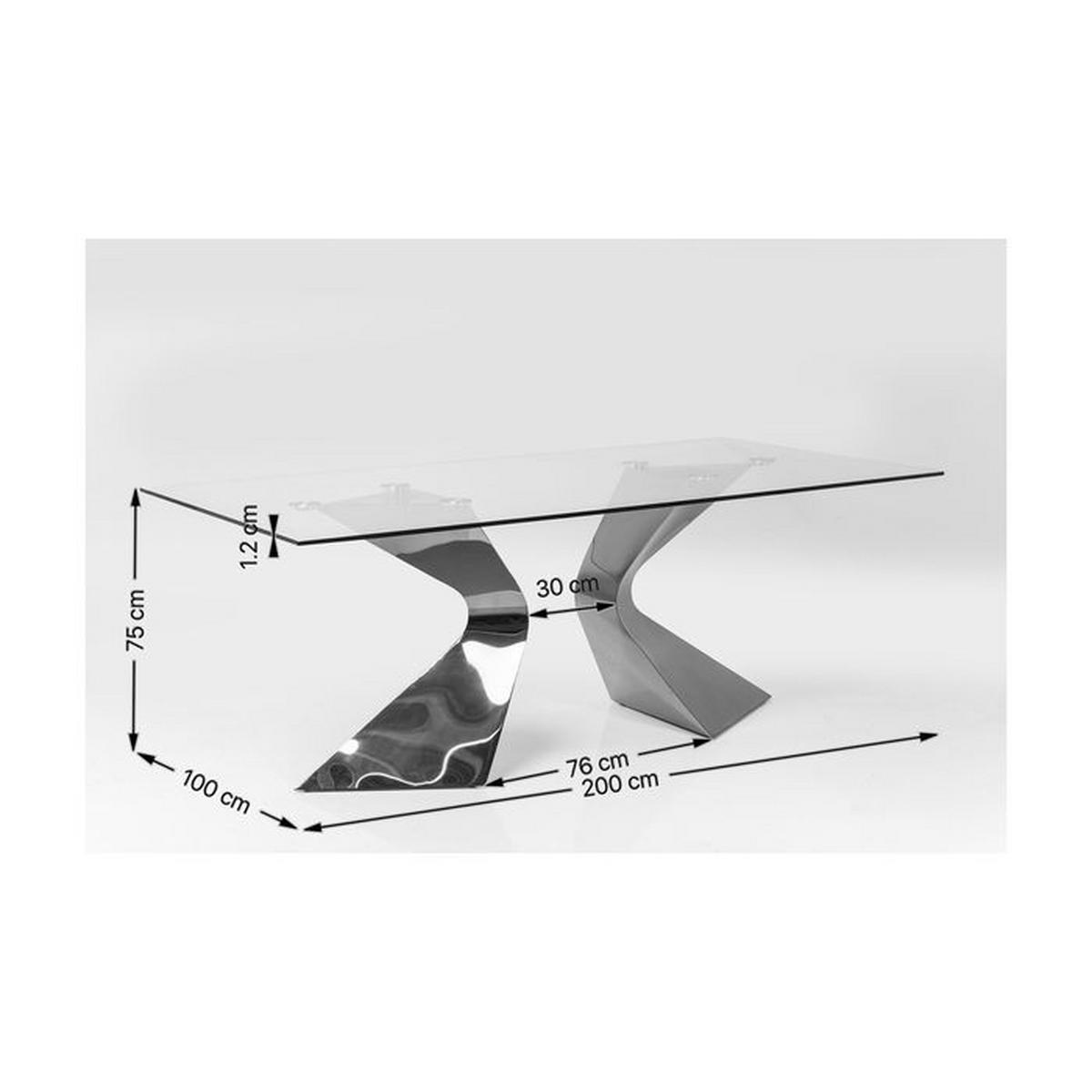 ESSTISCH rechteckig Goldfarben  - Goldfarben, Design, Glas/Metall (200/100/75cm) - Kare-Design