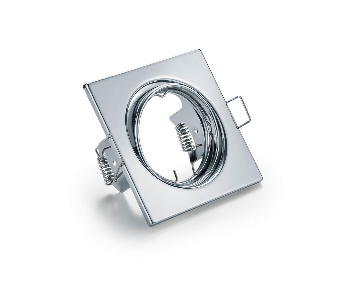 EINBAUSPOT JURA 8,0/8,0/7,0 cm   - Chromfarben, KONVENTIONELL, Metall (8,0/8,0/7,0cm) - Trio Leuchten