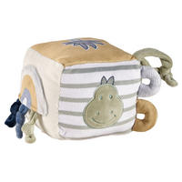 PENOVÁ KOCKA - modrá/zelená, Basics, textil/plast (12/12cm) - Patinio