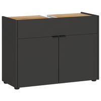WASCHBECKENUNTERSCHRANK 80/60/34 cm  - Eichefarben/Graphitfarben, MODERN, Holzwerkstoff/Kunststoff (80/60/34cm) - Germania