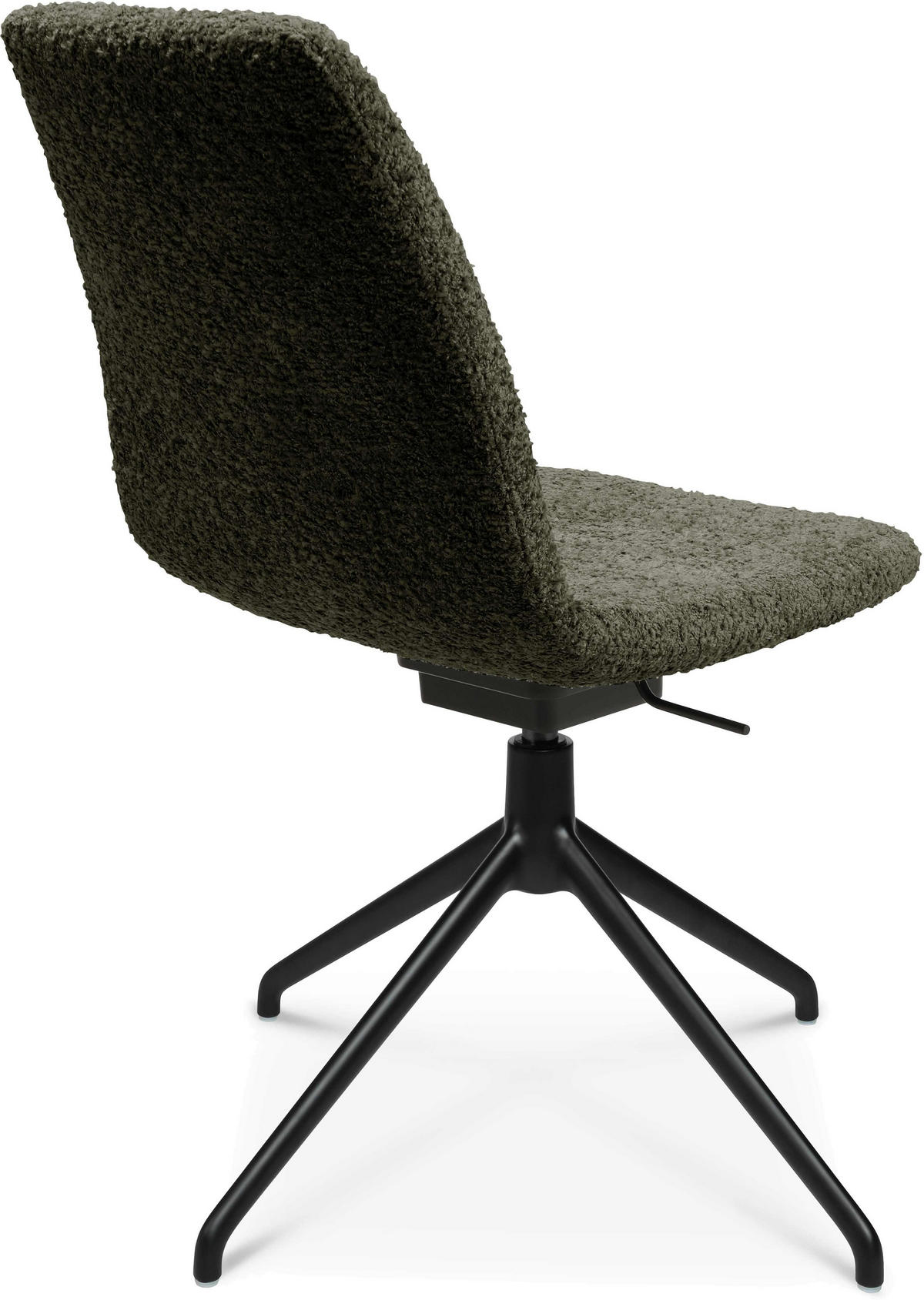 STUHL  in Aluminium Bouclé  - couleur d'aluminium/vert foncé, Design, métal/textile (46/81,5-84,5/55cm) - Johann Jakob