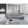 ECKSOFA JAZZ V Grau Mikrofaser  - Schwarz/Grau, MODERN, Kunststoff/Textil (266/230cm) - Sit & More