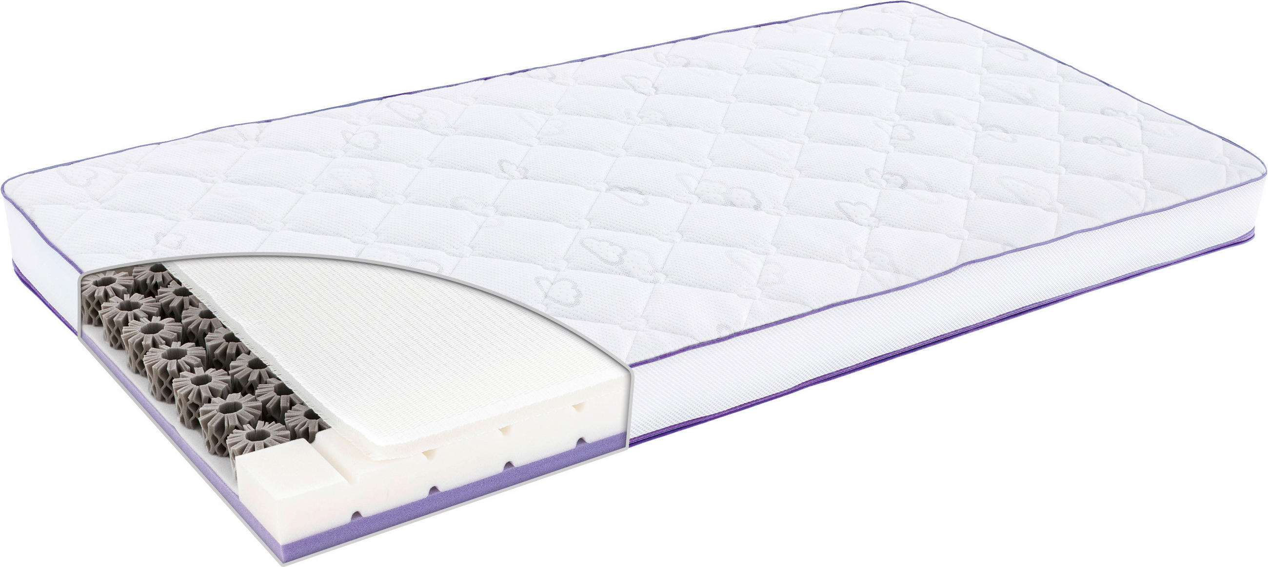 KINDERMATRATZE Octasmart Luxe, Höhe ca. 11.5 cm  - Weiß, Basics, Textil (70/140cm) - Träumeland