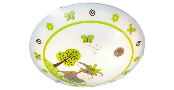 KINDERDECKENLEUCHTE - Weiß/Grün, Basics, Glas/Metall (39,5cm) - My Baby Lou