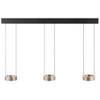 LED-HÄNGELEUCHTE  115/120/15 cm   - Schwarz/Braun, Design, Kunststoff/Metall (115/120/15cm) - Brilliant