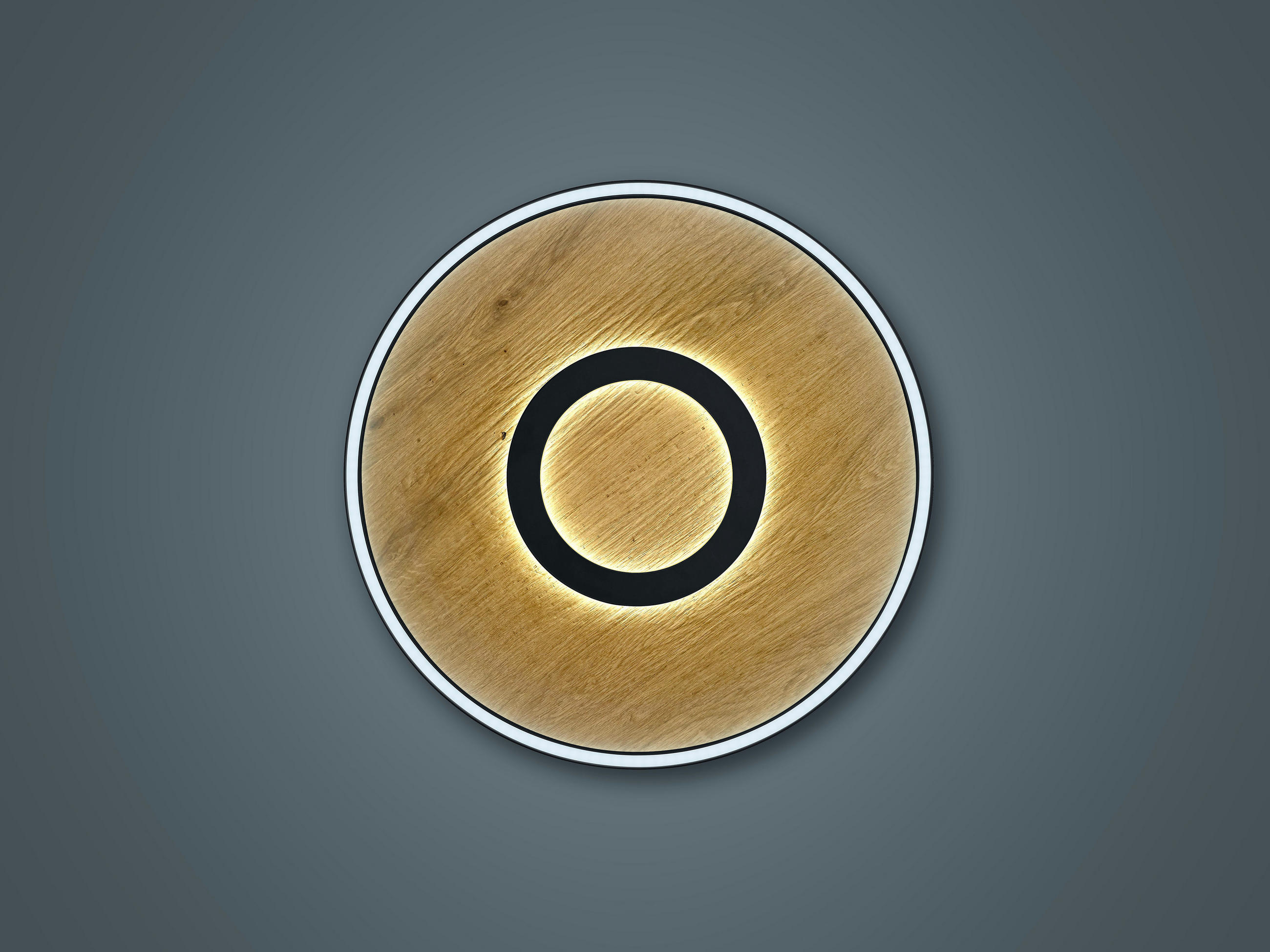 LED-DECKENLEUCHTE Heloise 63,7/3,8 cm   - Alteiche, Natur, Holz (63,7/3,8cm) - Herzblut