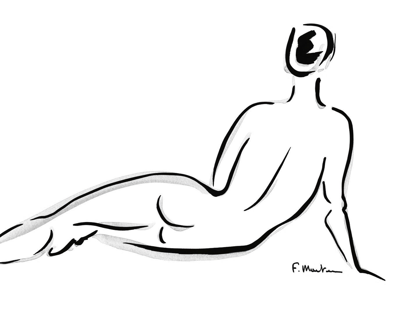 KUNSTDRUCK Frauen 40/30 cm  - Schwarz/Weiß, Basics, Papier (40/30cm) - Monee