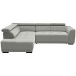 ECKSOFA in Chenille Alabasterfarben  205/284 cm  - Alabasterfarben/Schwarz, Design, Kunststoff/Textil (205/284cm) - Xora