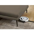 ECKSOFA in Echtleder Greige  310/180 cm  - Greige/Schwarz, Design, Leder/Metall (310/180cm) - Dieter Knoll