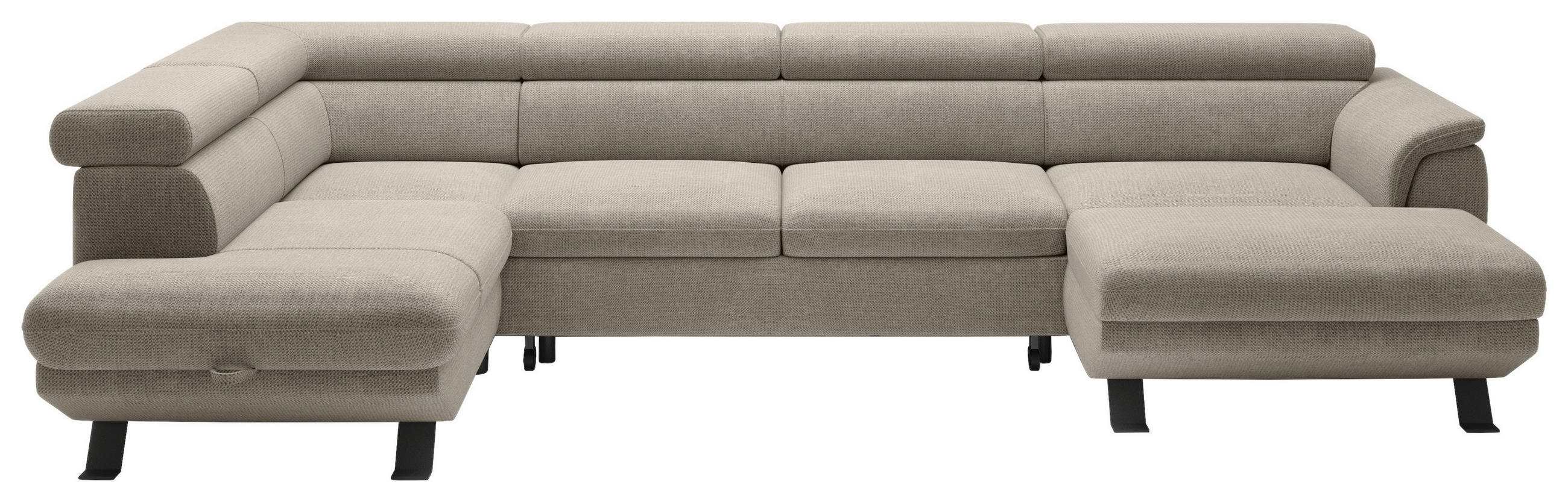 SOFFA i vävt tyg currygul  - currygul/svart, Design, metall/textil (334/76-92/162/198cm) - Stylife