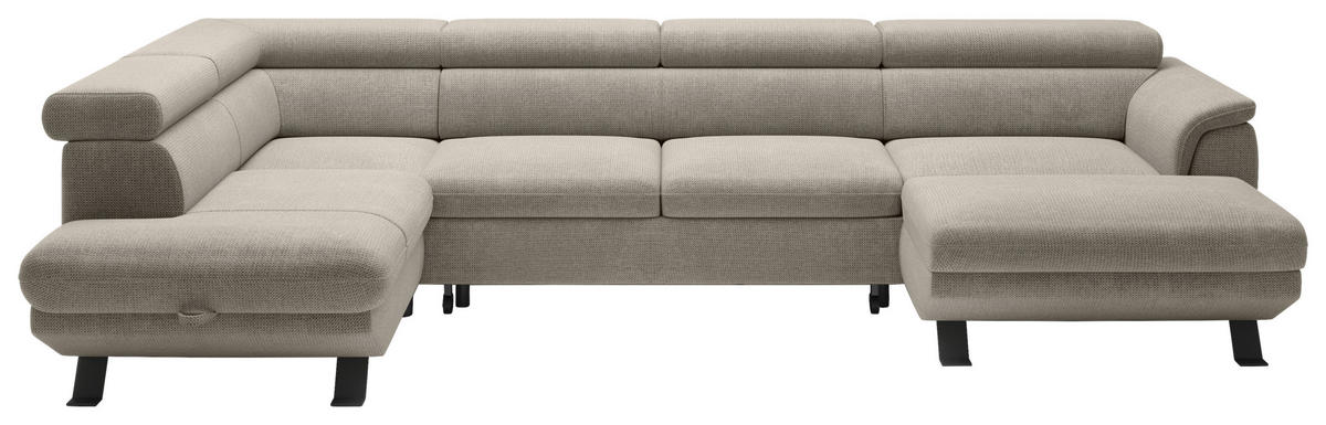 SOFFA i vävt tyg currygul  - currygul/svart, Design, metall/textil (334/76-92/162/198cm) - Stylife