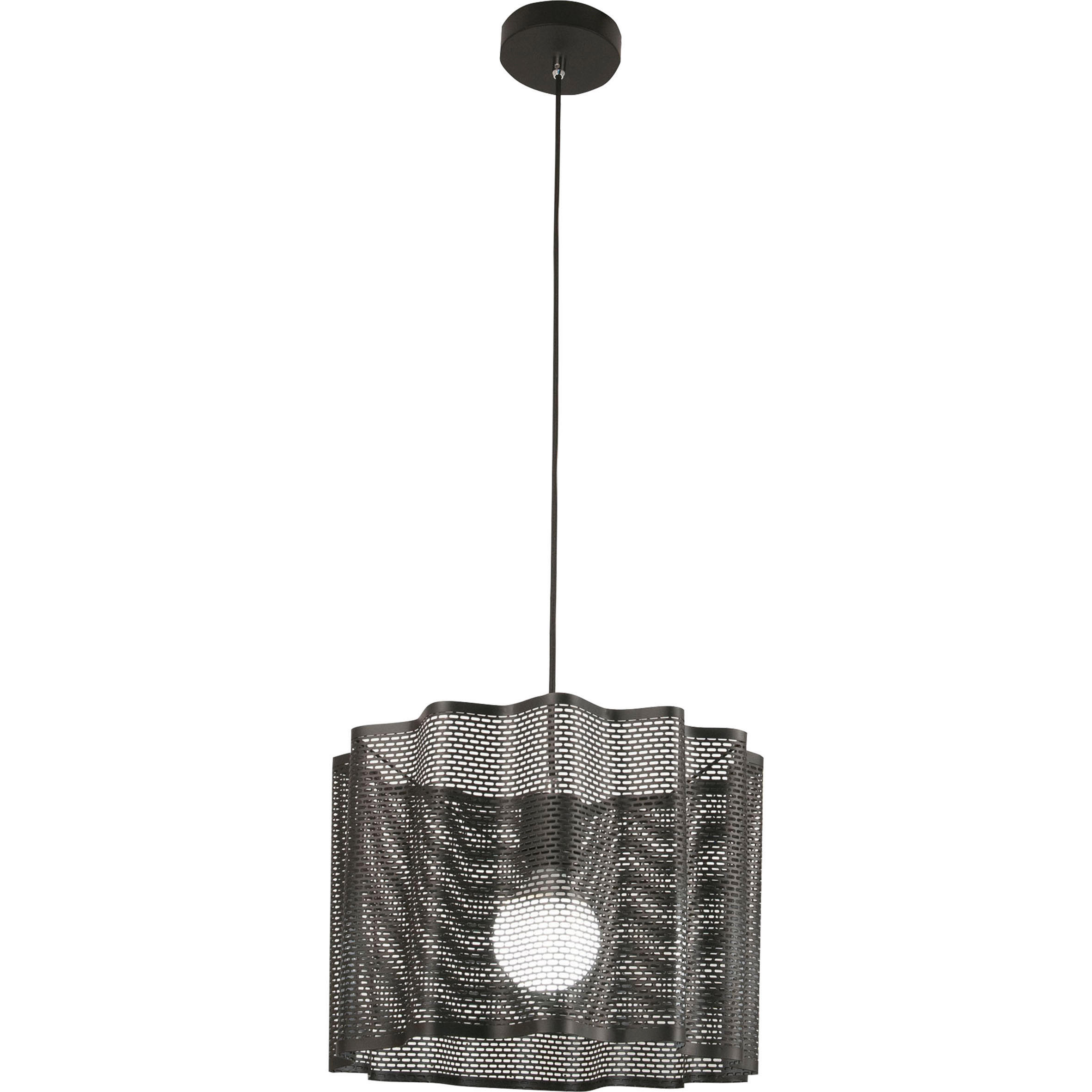 HÄNGELEUCHTE Glicine 40/200 cm   - Schwarz, Design, Metall (40/200cm) - Fabas Luce