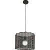 HÄNGELEUCHTE Glicine 40/200 cm   - Schwarz, Design, Metall (40/200cm) - Fabas Luce