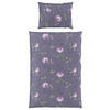 BETTWÄSCHE Makosatin 140/200 cm  - Lila/Mauve, Basics, Textil (140/200cm) - Fleuresse