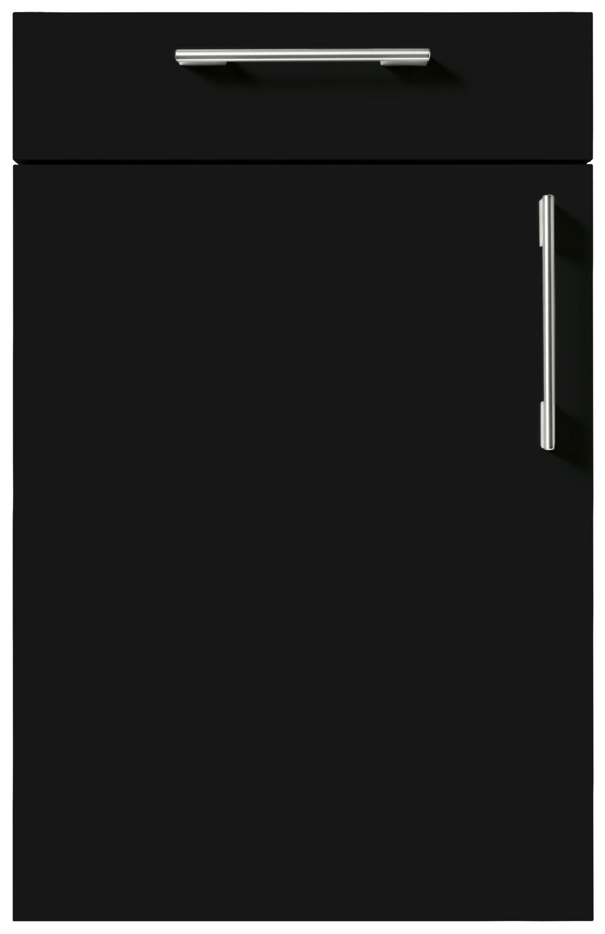 EINBAUKÜCHE   - Eichefarben/Schwarz, Design, Holzwerkstoff - Novel