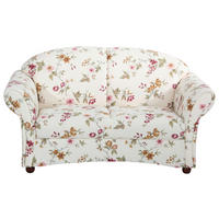 2-SITZER-SOFA in Flachgewebe Rot, Weiss  - Weiss/Rot, Design, Holz/Textil (151/85/81cm) - Max Winzer