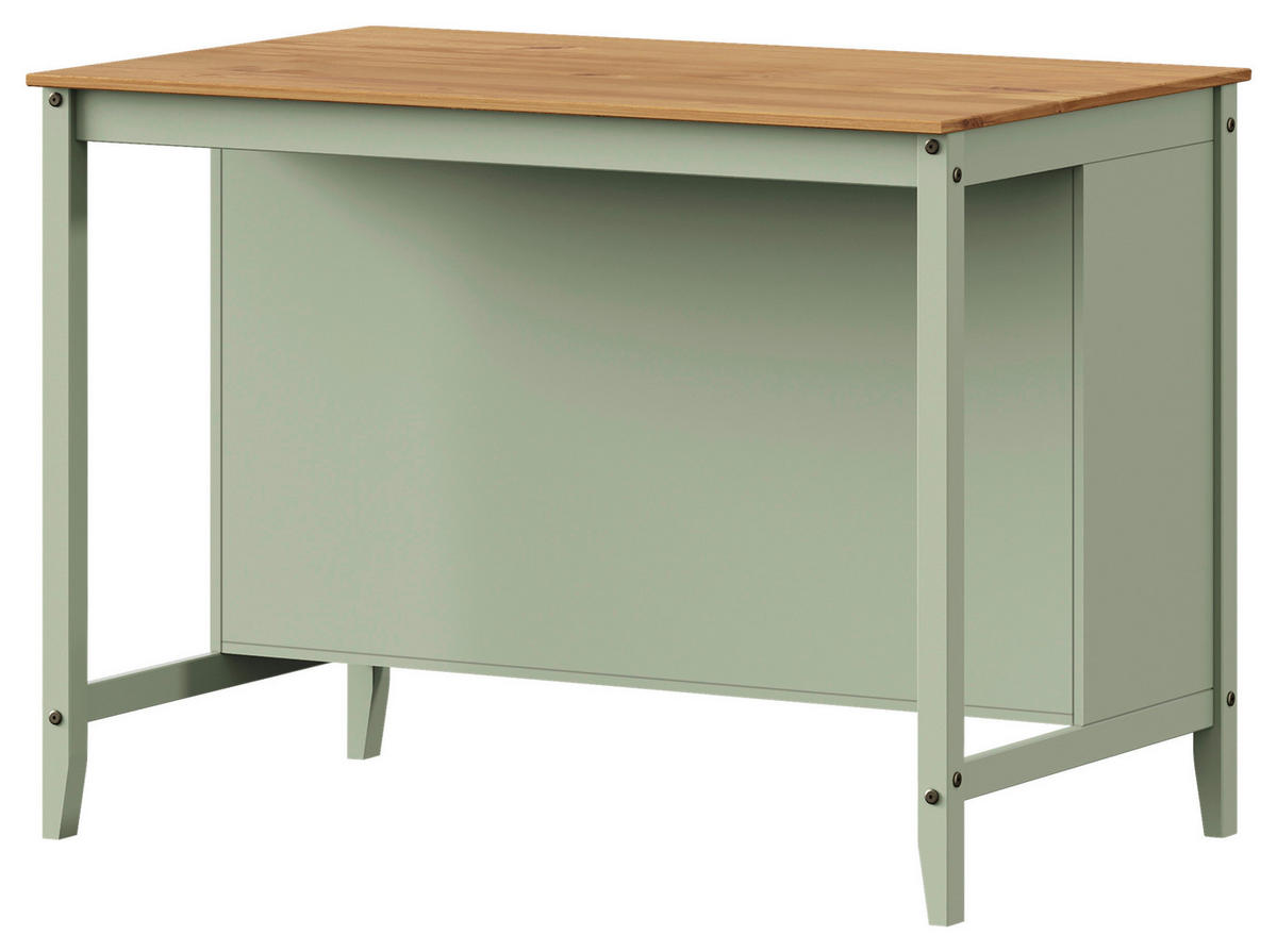 KÜCHENINSEL 122/90/77 cm  in Braun, Olivgrün  - Zinkfarben/Olivgrün, MODERN, Holz/Metall (122/90/77cm) - Livetastic