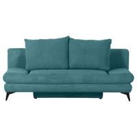 SCHLAFSOFA Cord Petrol  - Petrol/Schwarz, KONVENTIONELL, Textil/Metall (200/78/95cm) - home24