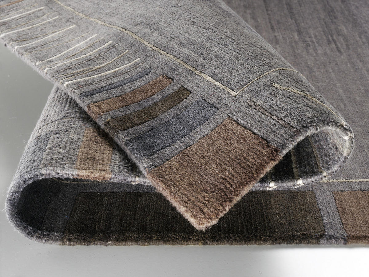 WOLLTEPPICH 170/240 cm Dunkelgrau  - Dunkelgrau, Design, Textil (170/240cm) - Cazaris