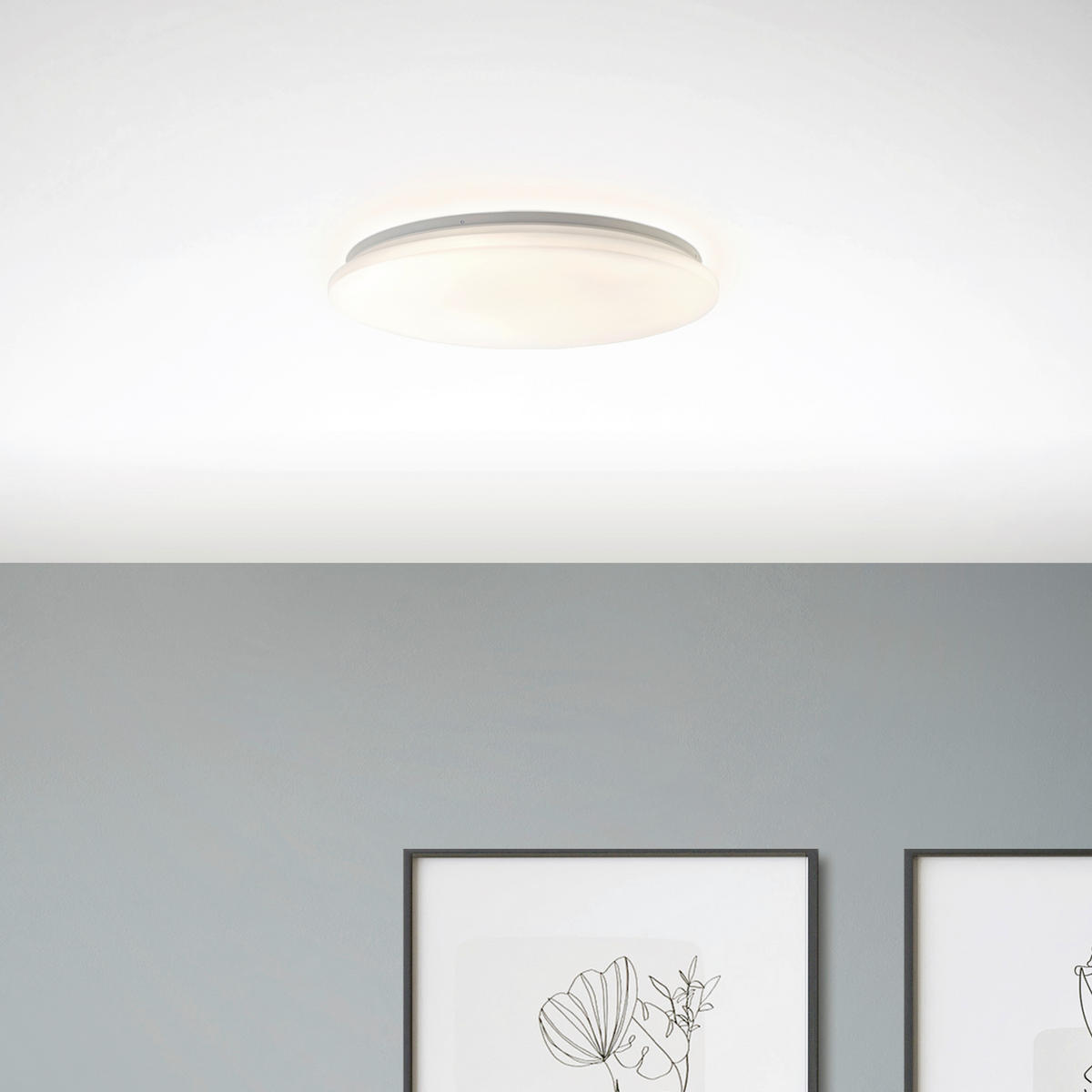 LED-DECKENLEUCHTE  49/7 cm    - Weiss, Basics, Kunststoff/Metall (49/7cm) - Brilliant
