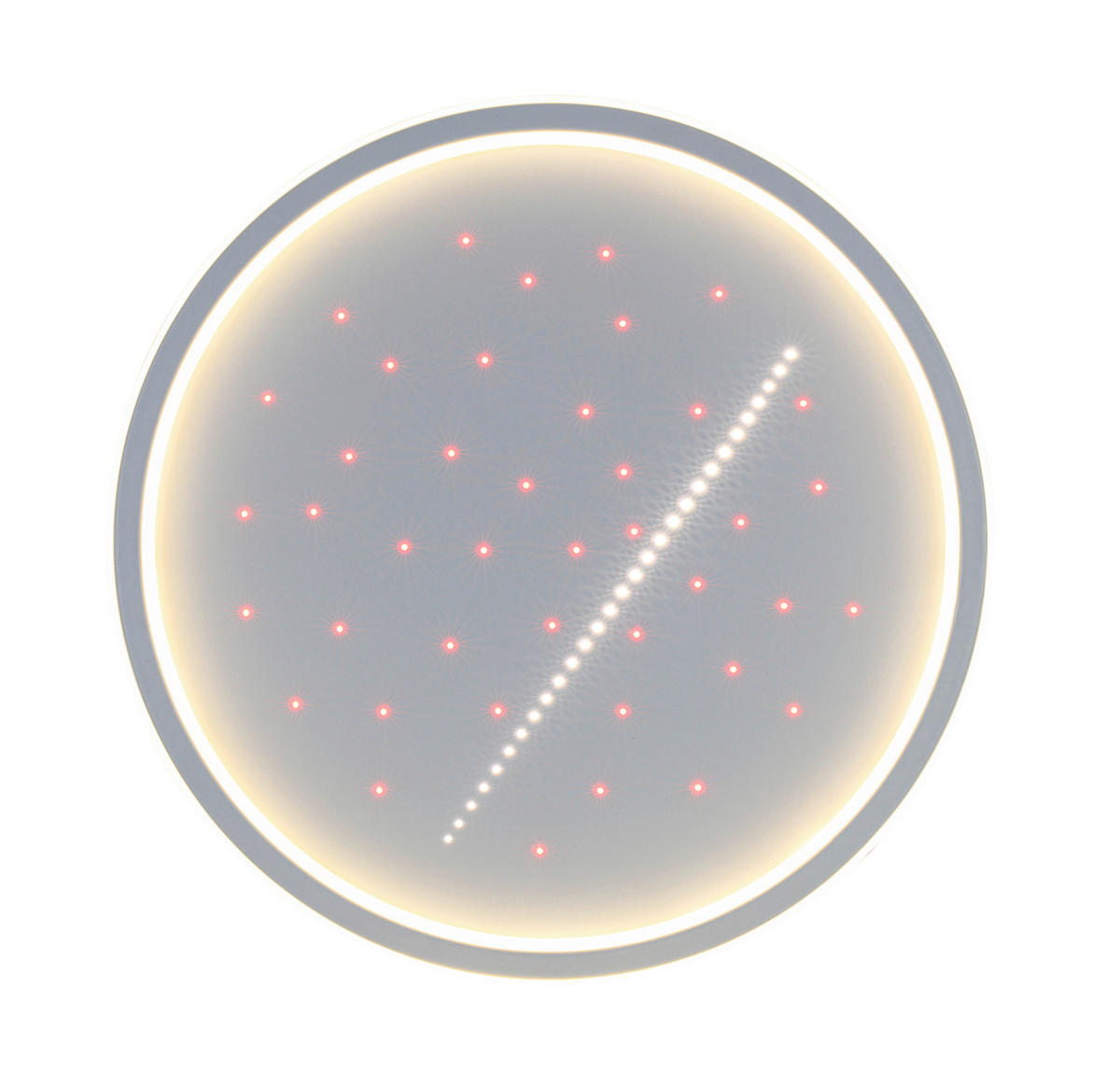 LED-DECKENLEUCHTE Kettering 45/5,5 cm   - Weiß, Trend, Kunststoff/Metall (45/5,5cm) - Novel