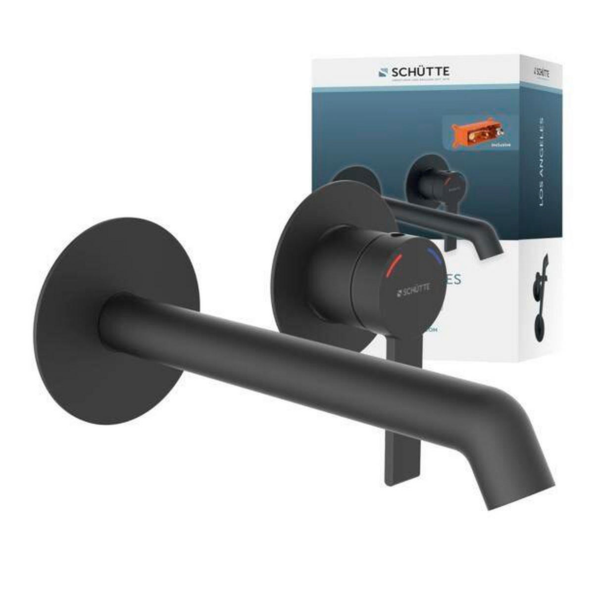 WASCHTISCHARMATUR 20/8/27 cm  - Schwarz, Basics, Metall (20/8/27cm) - Schütte