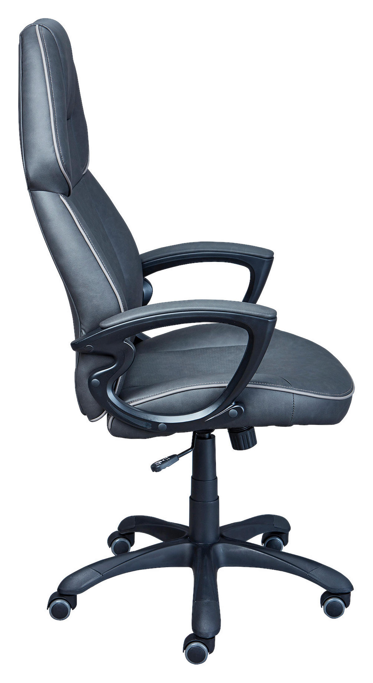 OTOČNÁ ŽIDLE PRO MLÁDEŽ, šedá, černá - šedá/černá, Konvenční, textil/plast (65/123/71cm) - MID.YOU