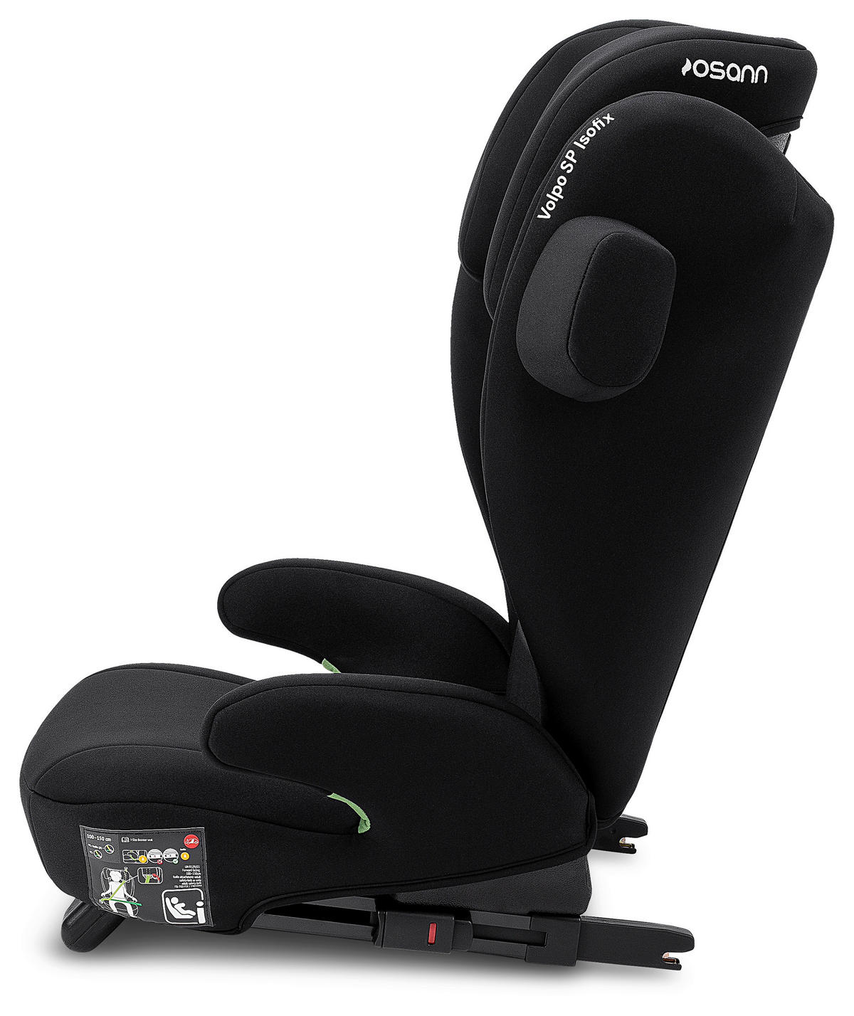 KINDERAUTOSITZ Volpo SP Isofix  - Schwarz, Basics, Kunststoff/Textil (37/43/77cm) - Osann
