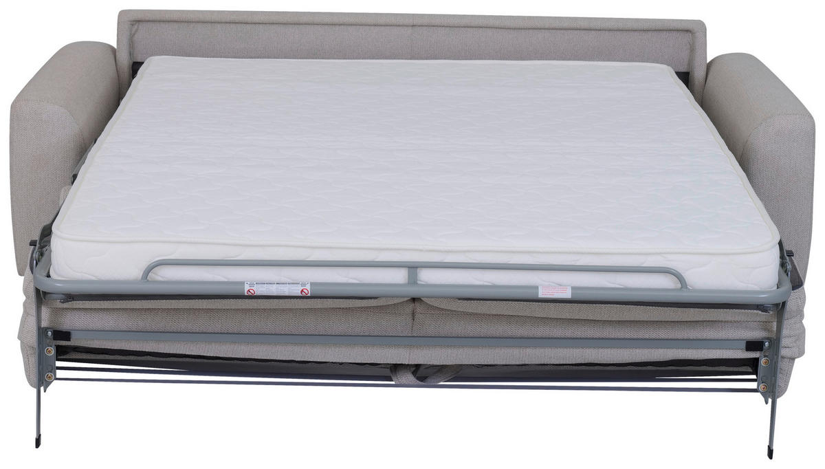 ROZKLADACIA POHOVKA, textil, béžová - čierna/béžová, Modern, kov/textil (219/92/101cm) - Livetastic