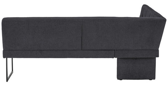 ECKBANK 155/213 cm  in Dunkelblau  - Schwarz/Dunkelblau, Design, Textil/Metall (155/213cm) - Novel