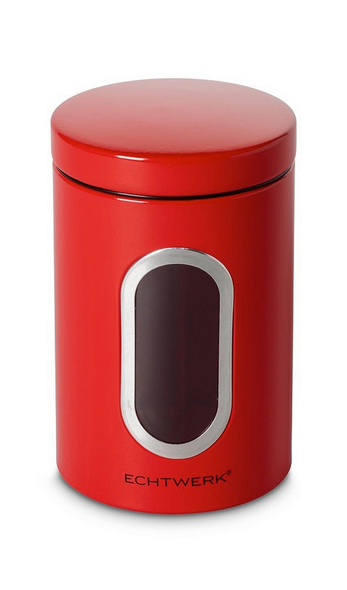 VORRATSDOSE 1,4 l  - Rot, MODERN, Metall (12/18/12cm) - Echtwerk