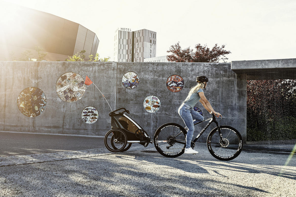 FAHRRADANHÄNGER   Charoit Lite 1  - Grün, LIFESTYLE, Metall (64,5/89-112/85,5cm) - Thule
