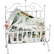 ZEITUNGSSTÄNDER - Weiß, Design, Metall (37/44/18cm) - Ambia Home