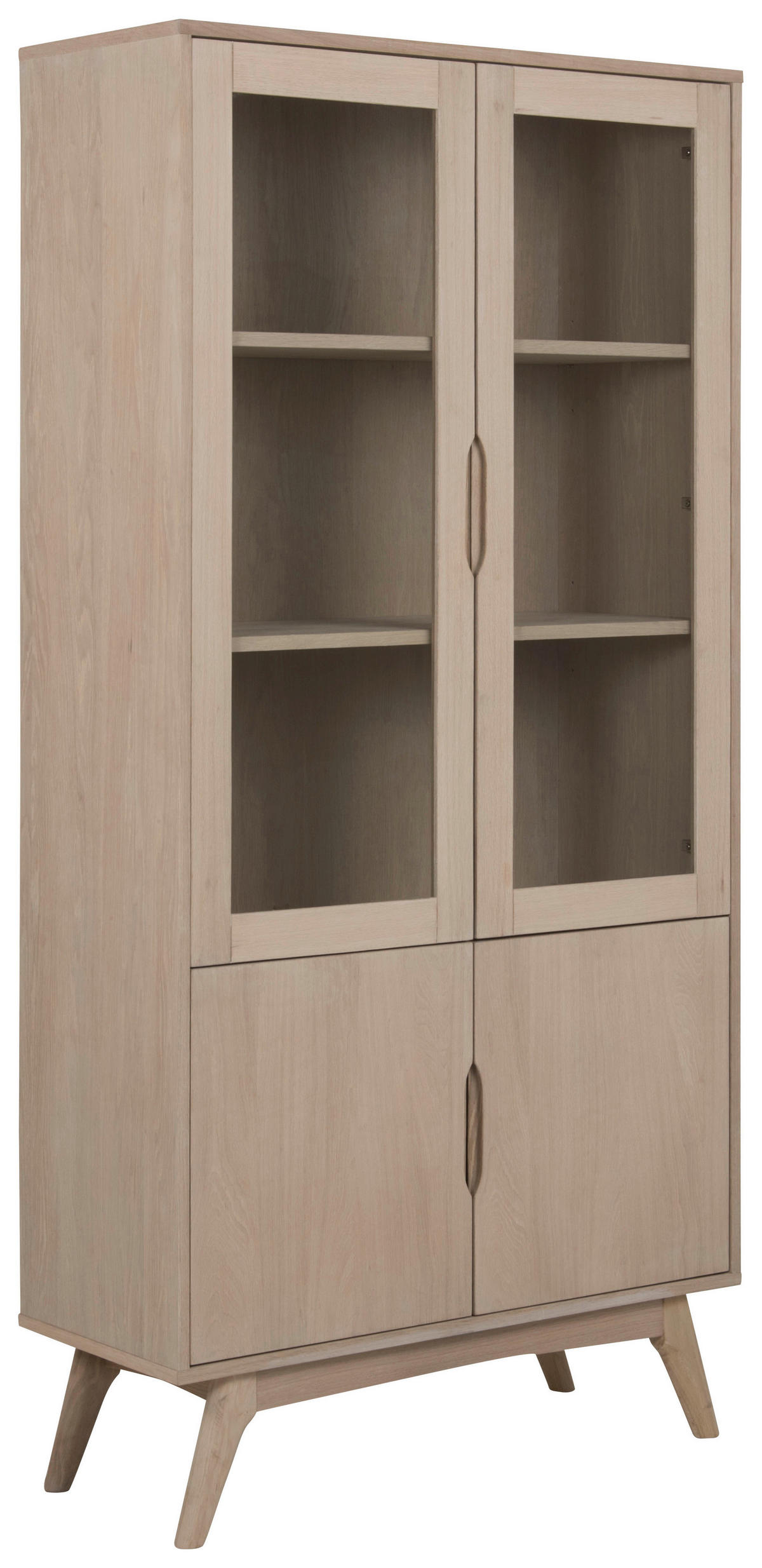 VITRINE in furniert Eiche Eichefarben  - Eichefarben, Modern, Glas/Holz (94/192/40cm) - MID.YOU