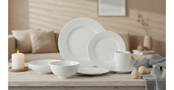 KOMBISERVICE NELE 24-teilig  - Weiß, KONVENTIONELL, Keramik - Landscape