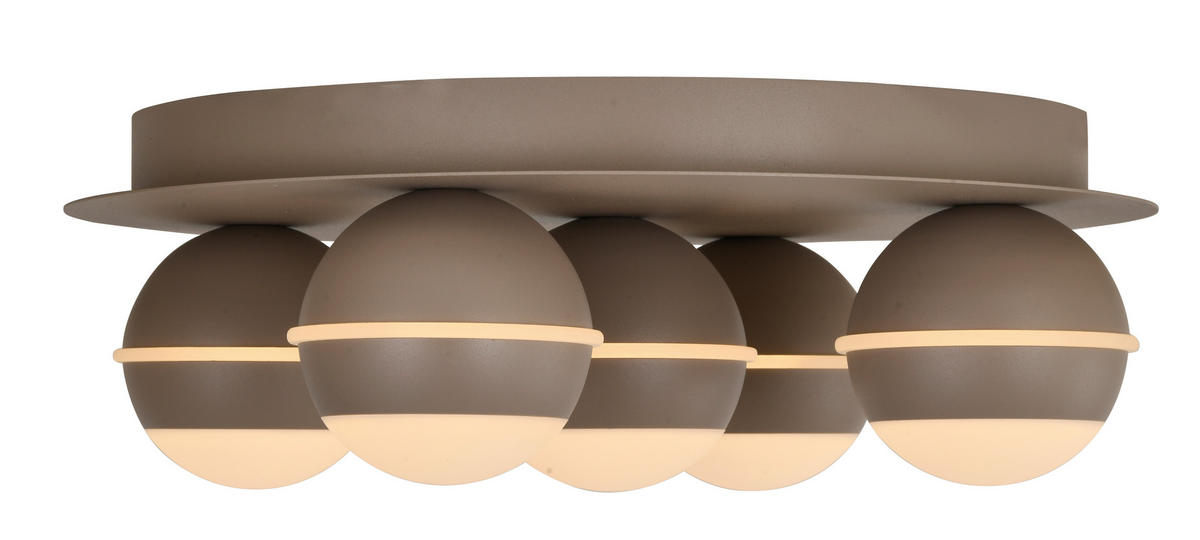 LED-DECKENLEUCHTE Biarritz 40/40/14 cm  - Sandfarben, Design, Kunststoff/Metall (40/40/14cm)